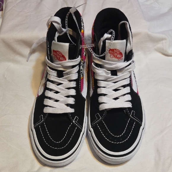 Vans Black and White High-Top Sneakers with Suede Upper - Picture 1 of 4